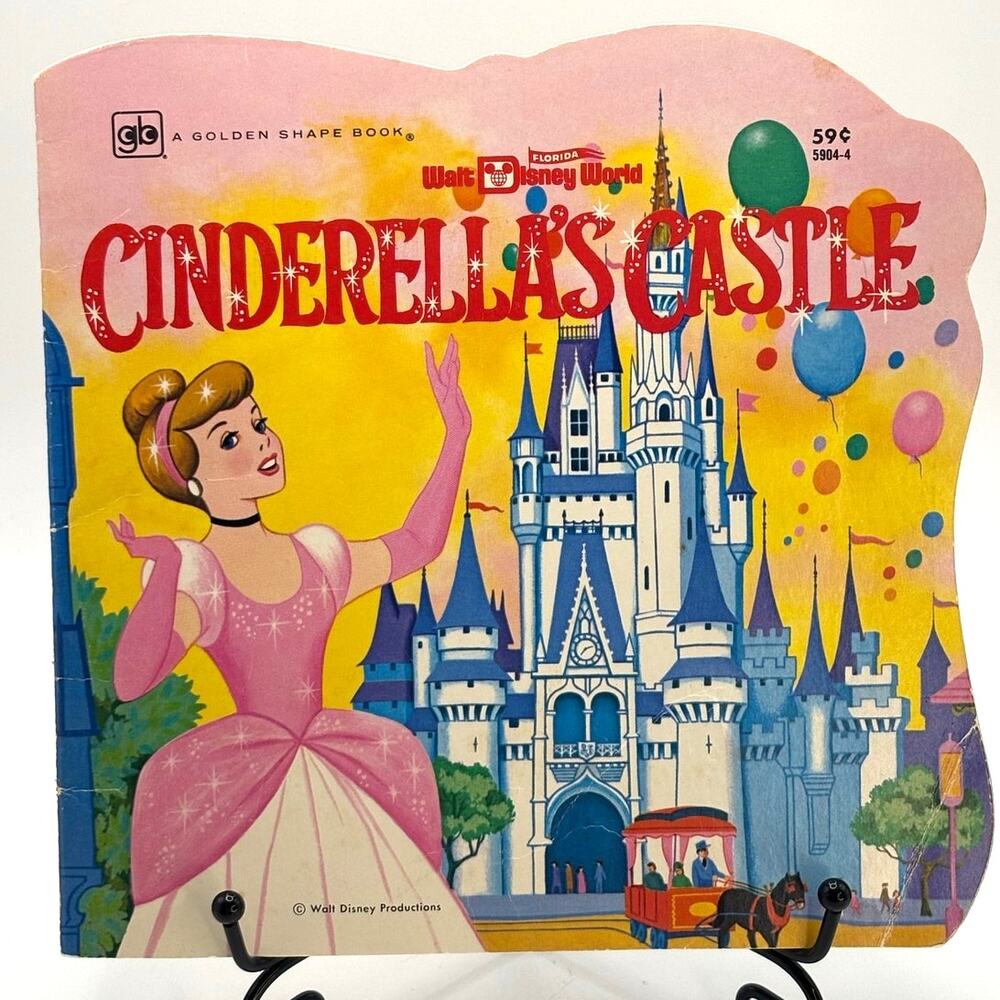 Vintage 1980 Cinderella's Castle, A Golden Shape Book, 5th Printing, PB